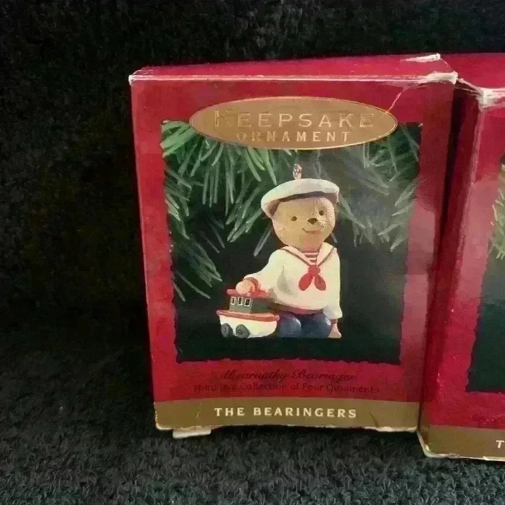 Vintage 1993 Hallmark Keepsake Ornaments, The Bearingers, Set of 4